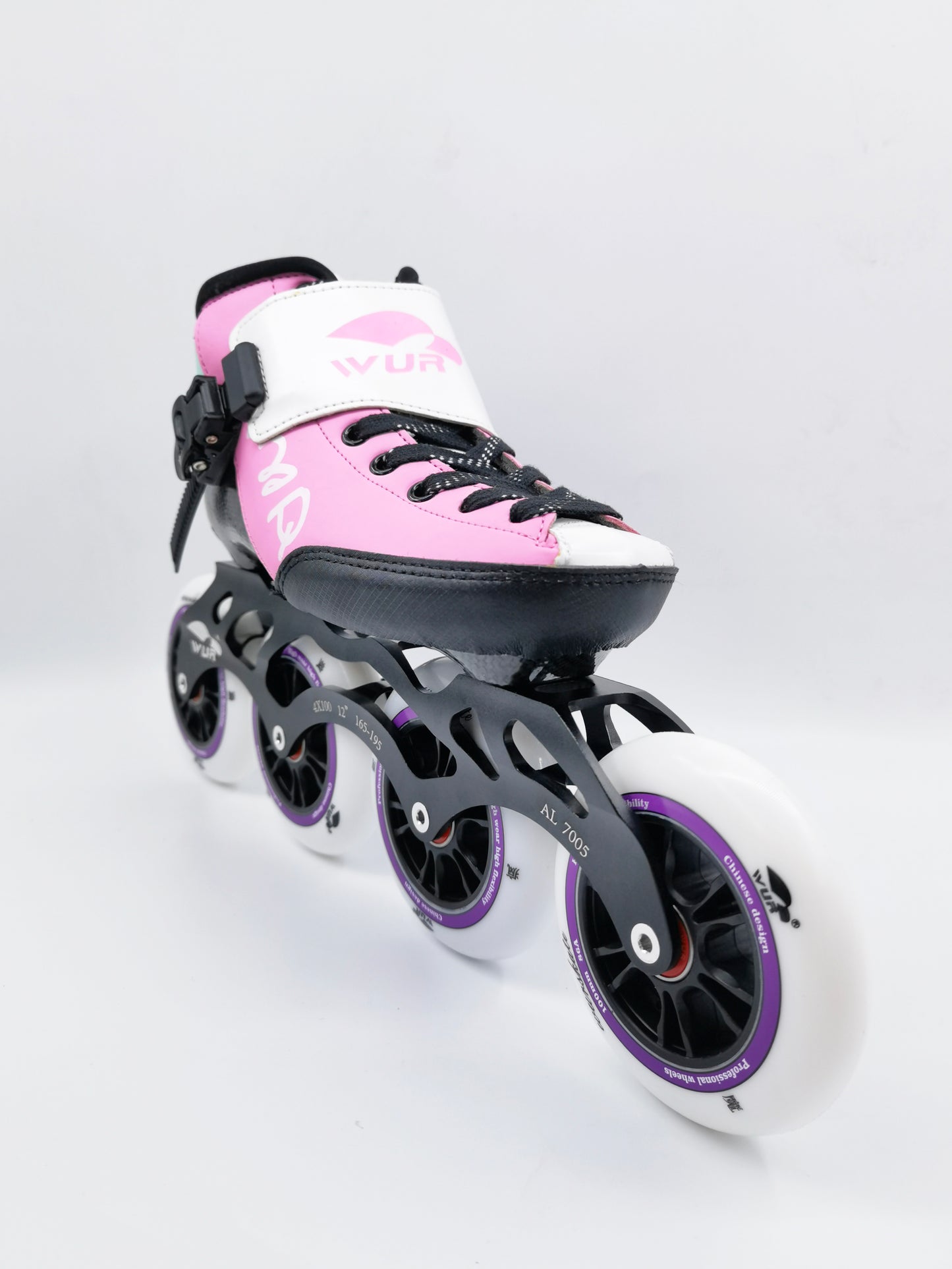 WUR skates inline speed skates carbon fiber pink CX02 4*110mm in stock