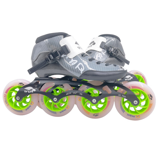 WUR Skates brand inline Speed Skates CX Gray Color With Double Hardness Wheel