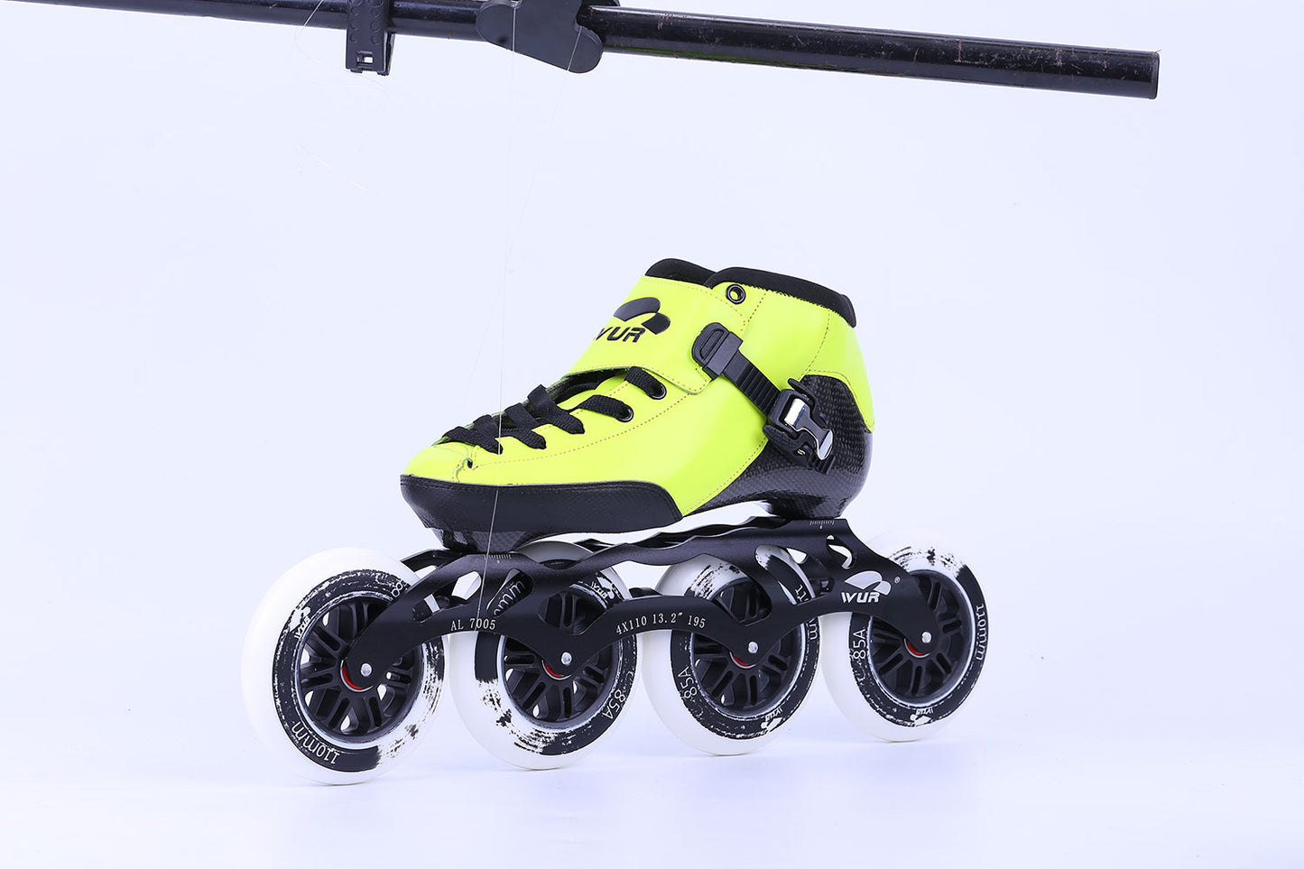 WUR skate brand inline speed skating carbon fiber yellow CX 4*110mm speed skates